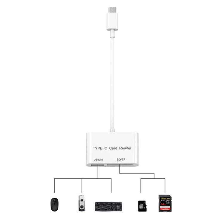 D-158 USB-C to USB SD/Micro SD Card Reader