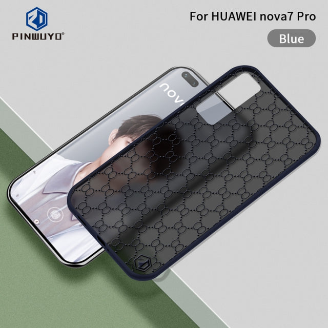 For Huawei nova7 Pro PINWUYO Series 2 Generation PC + TPU Water-resistant and Anti-drop All-inclusive Protective Case(Blue)