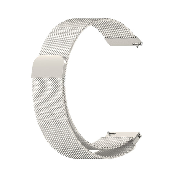 For Honor Magic Watch 2 / Samsung Galaxy Active 2 18mm Milan Stainless Steel Mesh Watch Band(Starlight)