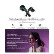 J3 Pro TWS Hifi Wireless Bluetooth 5.2 Earphone LED Display Water-resistant Sports Gaming Headset Noise Earbuds(Black)
