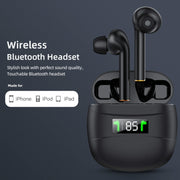 J3 Pro TWS Hifi Wireless Bluetooth 5.2 Earphone LED Display Water-resistant Sports Gaming Headset Noise Earbuds(Black)