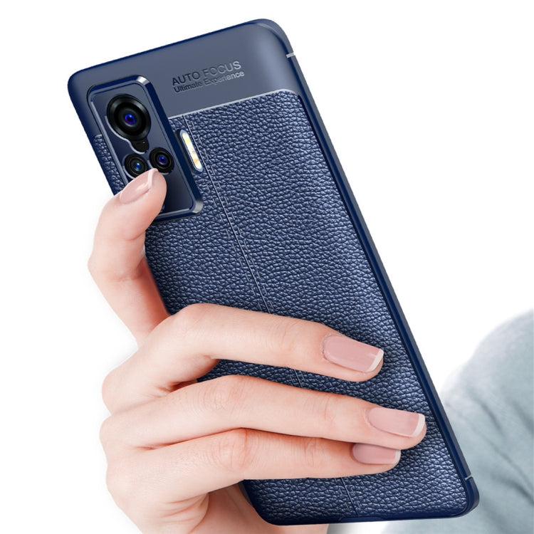 For VIVO X50 Pro Litchi Texture TPU Shockproof Case(Black)