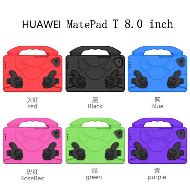 For Huawei MatePad T 8 2020 EVA Shockproof Protective Case with Thumb Holder(Black)