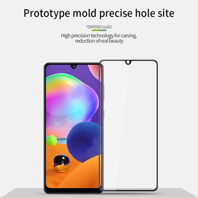 For Samsung Galaxy A31 PINWUYO 9H 3D Curved Full Screen Explosion-proof Tempered Glass Film(Black)