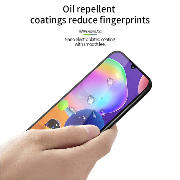 For Samsung Galaxy A31 PINWUYO 9H 3D Curved Full Screen Explosion-proof Tempered Glass Film(Black)