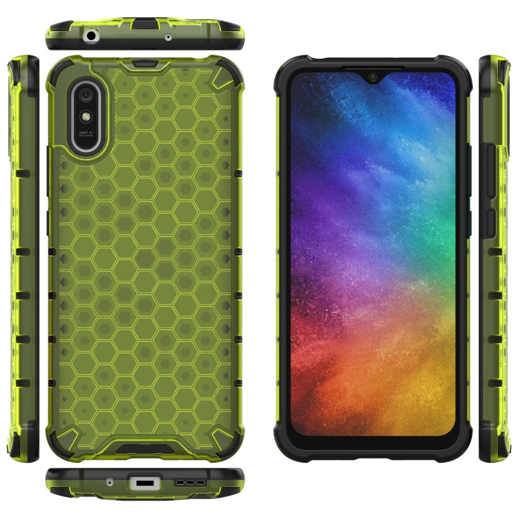 For Xiaomi Redmi 9A Shockproof Honeycomb PC + TPU Case(Green)