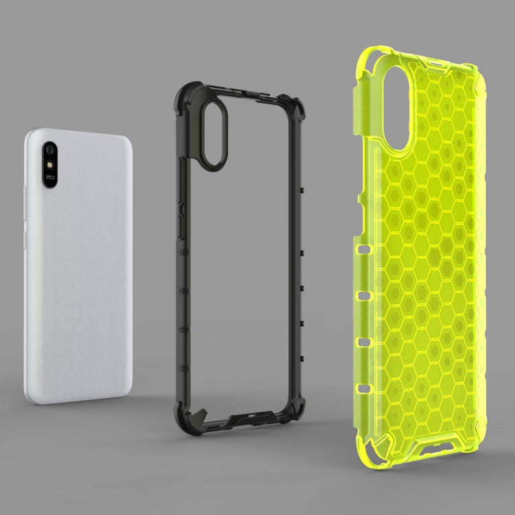 For Xiaomi Redmi 9A Shockproof Honeycomb PC + TPU Case(Green)
