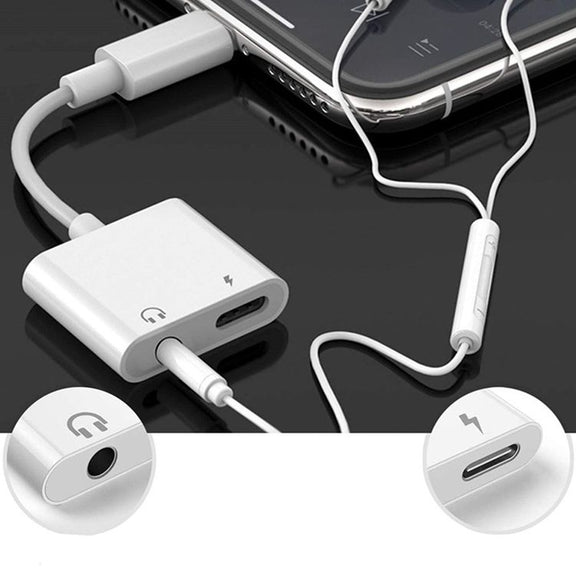 2 in 1 USB-C Adapter with 3.5mm Headphone Jack, Compatible for iPad Pro and Type-C Jack Phone