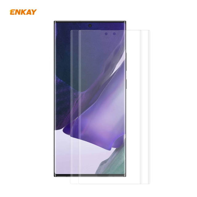 For Samsung Galaxy Note 20 Ultra 2 PCS ENKAY Hat-Prince 3D Full Screen PET Curved Hot Bending HD Screen Protector Soft Film(Transparent)
