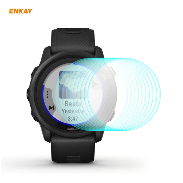 10 PCS Compatible with Garmin Compatible witherunner 745 ENKAY Hat-Prince 0.2mm 9H 2.15D Curved Edge Tempered Glass Film