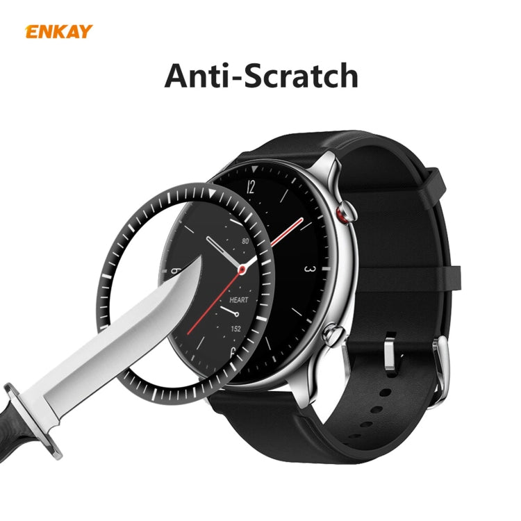 2 PCS For Amazfit GTR 2 ENKAY Hat-Prince 3D Full Screen Soft PC Edge + PMMA HD Screen Protector Film