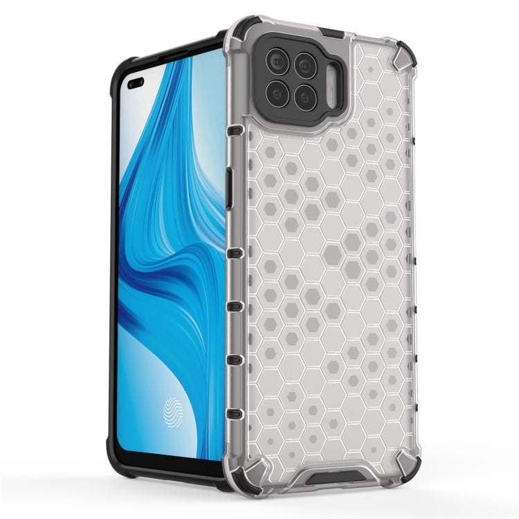 For OPPO A73 Shockproof Honeycomb PC + TPU Case(Grey)