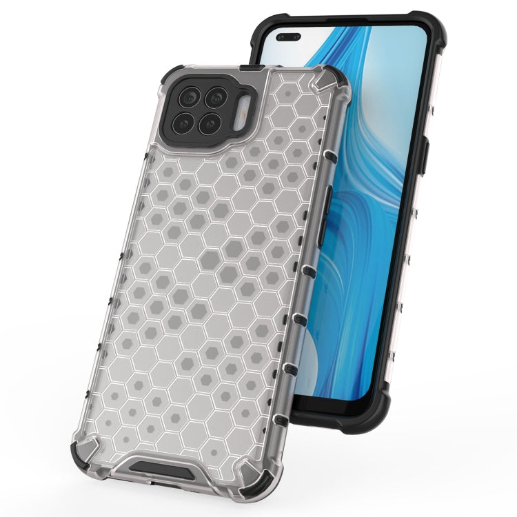For OPPO A73 Shockproof Honeycomb PC + TPU Case(Grey)