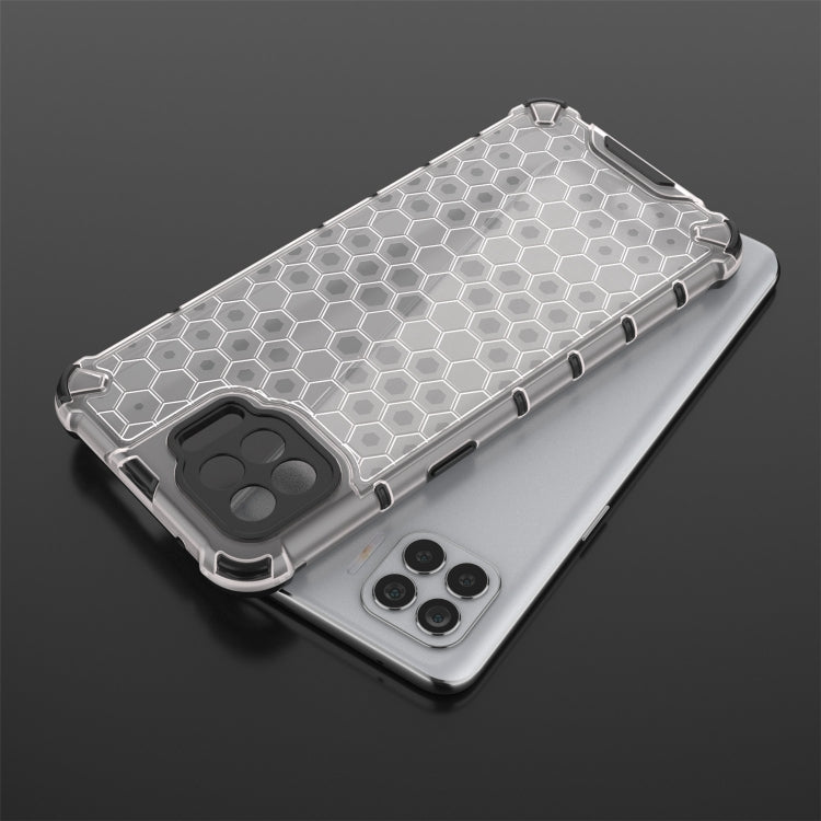 For OPPO A73 Shockproof Honeycomb PC + TPU Case(Grey)