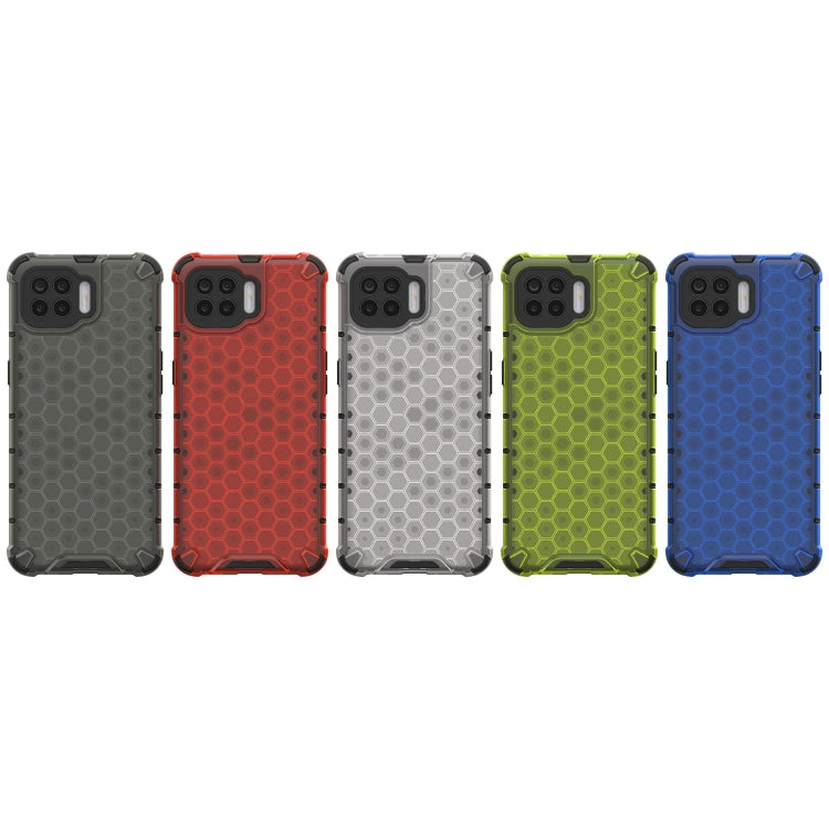 For OPPO A73 Shockproof Honeycomb PC + TPU Case(Grey)