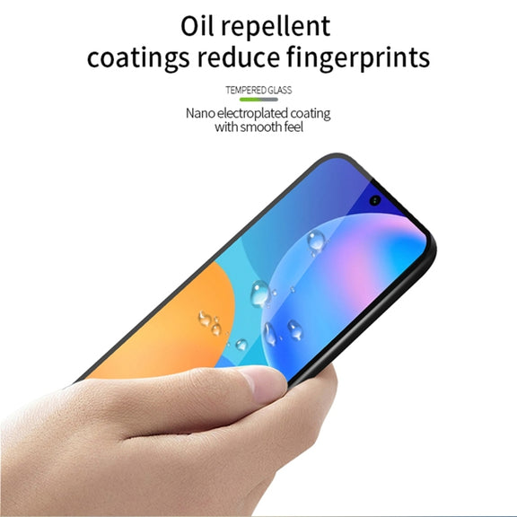 For Huawei P smart 2021 PINWUYO 9H 2.5D Full Screen Tempered Glass Film(Black)