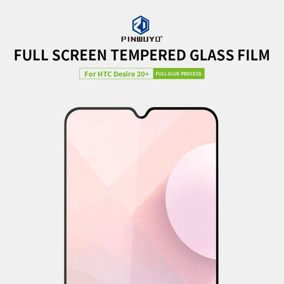 For HTC Desire 20+ PINWUYO 9H 2.5D Full Screen Tempered Glass Film(Black)