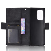For Samsung Galaxy Z Fold2 5G Wallet Style Skin Feel Calf Pattern Leather Case with Separate Card Slot(Black)