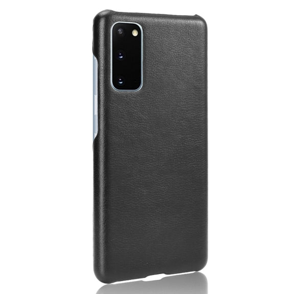 For Samsung Galaxy S20 FE Shockproof Litchi Texture PC + PU Case(Black)