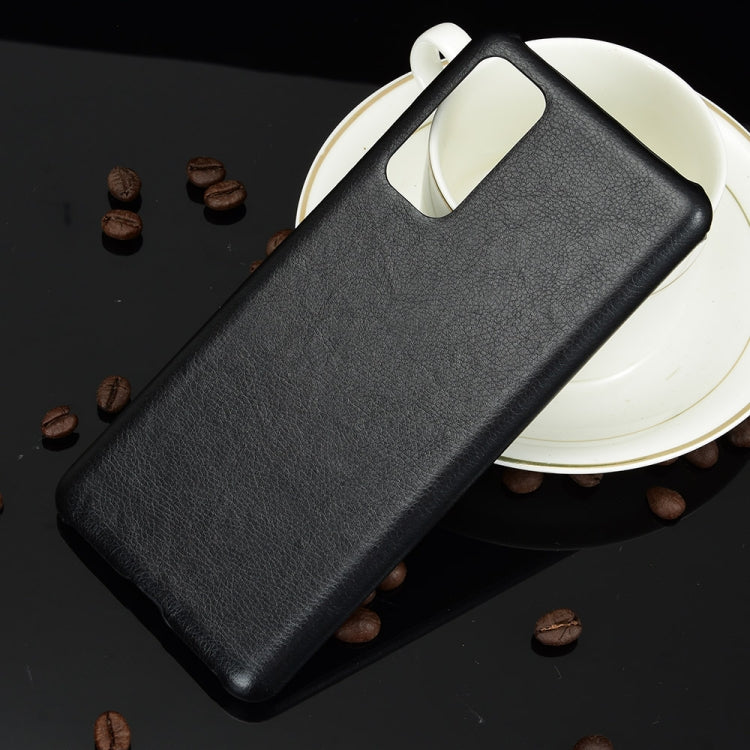 For Samsung Galaxy S20 FE Shockproof Litchi Texture PC + PU Case(Black)