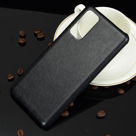 For Samsung Galaxy S20 FE Shockproof Litchi Texture PC + PU Case(Black)