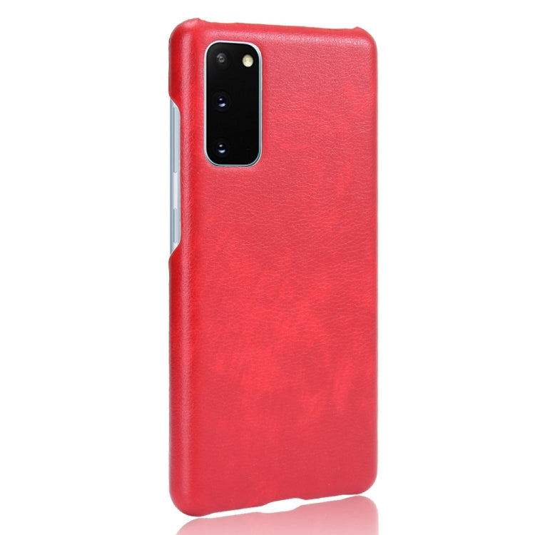 For Samsung Galaxy S20 FE Shockproof Litchi Texture PC + PU Case(Red)