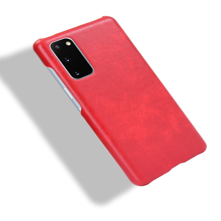 For Samsung Galaxy S20 FE Shockproof Litchi Texture PC + PU Case(Red)