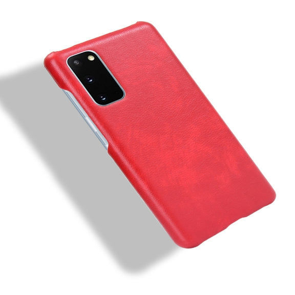 For Samsung Galaxy S20 FE Shockproof Litchi Texture PC + PU Case(Red)