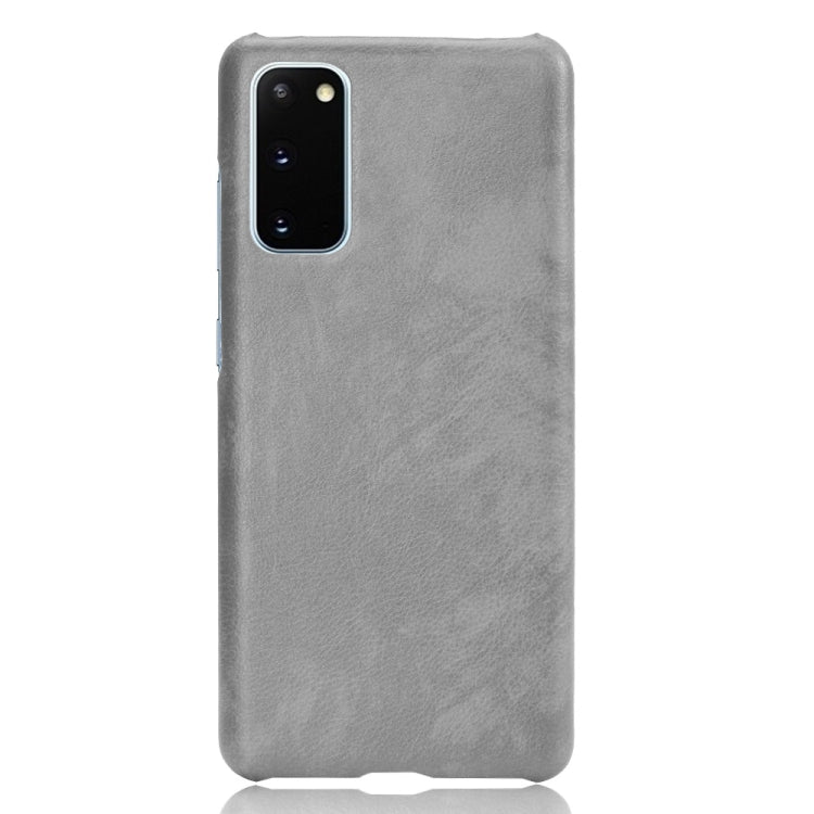 For Samsung Galaxy S20 FE Shockproof Litchi Texture PC + PU Case(Gray)