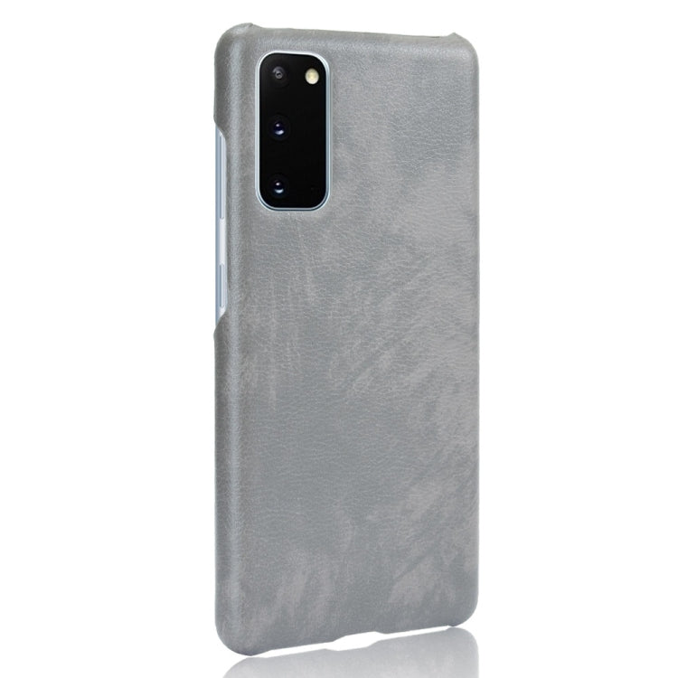For Samsung Galaxy S20 FE Shockproof Litchi Texture PC + PU Case(Gray)