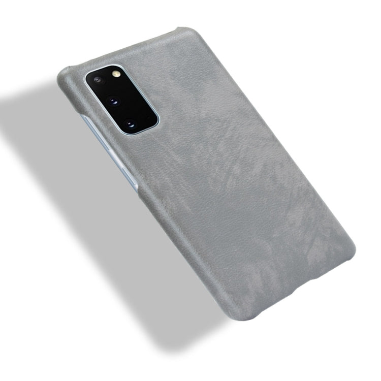 For Samsung Galaxy S20 FE Shockproof Litchi Texture PC + PU Case(Gray)