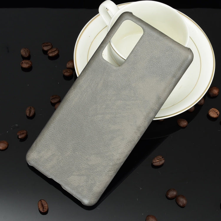 For Samsung Galaxy S20 FE Shockproof Litchi Texture PC + PU Case(Gray)