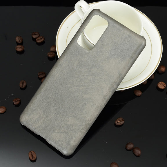 For Samsung Galaxy S20 FE Shockproof Litchi Texture PC + PU Case(Gray)