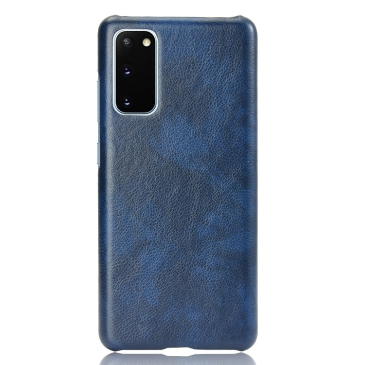 For Samsung Galaxy S20 FE Shockproof Litchi Texture PC + PU Case(Blue)