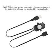 DC 5V/12V/24V USB Body Infrared PIR Motion Sensor Switch Human Motion Sensor Detector Switch For LED Light Strip(Black)
