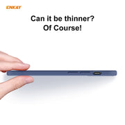 For iPhone 12 Pro Hat-Prince ENKAY ENK-PC069 Liquid Silicone Straight Edge Shockproof Protective Case(Navy Blue)
