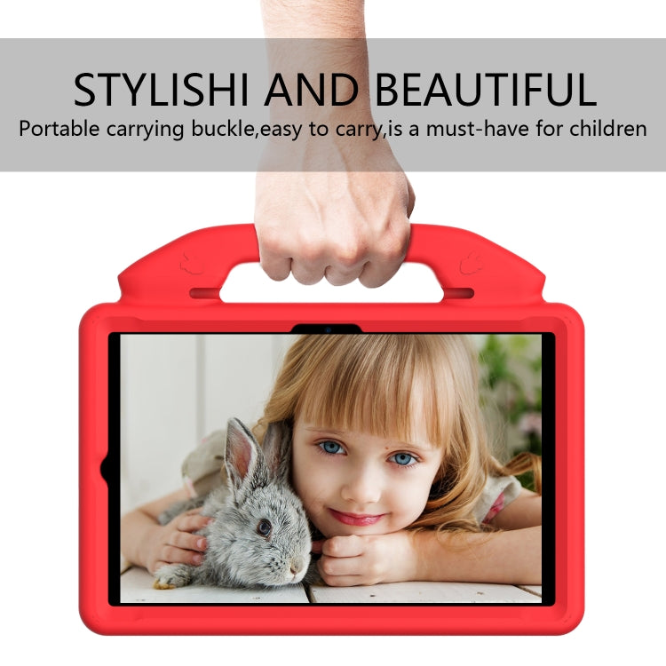 For Samsung Galaxy Tab A7 10.4(2020)T500/T505 EVA Material Children Flat Anti Falling Cover Protective Shell With Thumb Bracket(Red)