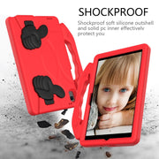 For Samsung Galaxy Tab A7 10.4(2020)T500/T505 EVA Material Children Flat Anti Falling Cover Protective Shell With Thumb Bracket(Red)