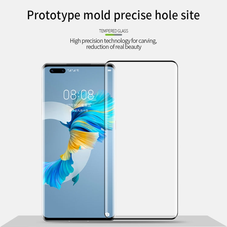 For Huawei Mate40 Pro PINWUYO 9H 3D Hot Bending Tempered Glass Film(Black)