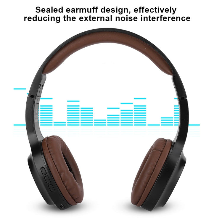BT1605 Head-mounted Foldable Stereo Bluetooth Wireless Headset Bluetooth 5.0 with Microphone 3.5mm Audio Jack