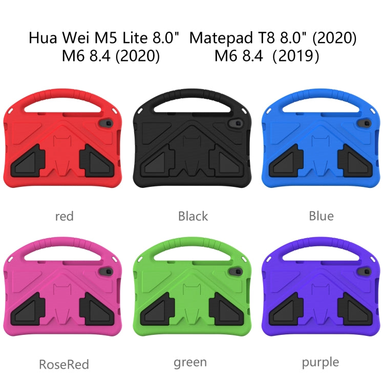 For Huawei MatePad T8 EVA Flat Anti Falling Protective Case Shell with Holder(Black)