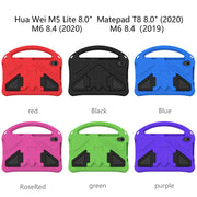 For Huawei MatePad T8 EVA Flat Anti Falling Protective Case Shell with Holder(Black)