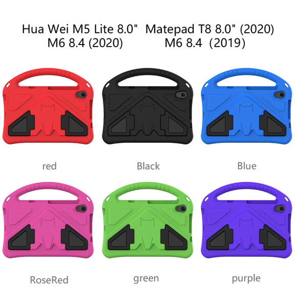 For Huawei MatePad T8 EVA Flat Anti Falling Protective Case Shell with Holder(Black)