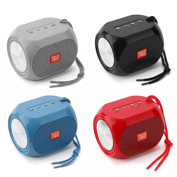 T&G TG196 TWS Subwoofer Bluetooth Speaker With Braided Cord, Support USB/AUX/TF Card/FM(Gray)