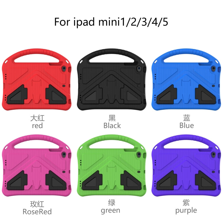For iPad Mini5/4/3/2/1 EVA Flat Anti Falling Protective Case Shell with Holder(Blue)