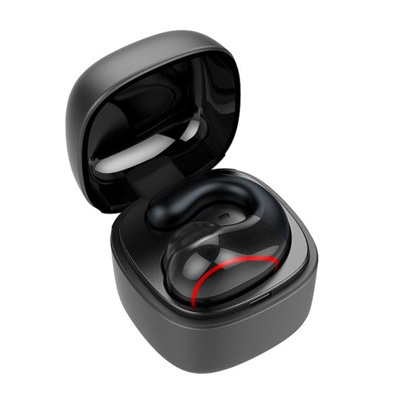 T25 Over-ear Bluetooth 5.0 Single-ear Invisible Wireless Earphone High Definition Call Super Long Standby Bone Conduction Earphone(Black)