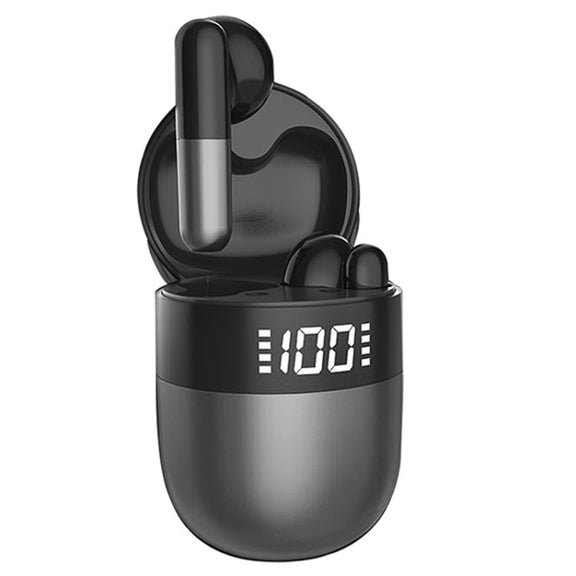 J28 TWS Wireless Bluetooth Earphones LED Digital Display HIFI Music Sport Earphone(Black)