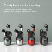 J28 TWS Wireless Bluetooth Earphones LED Digital Display HIFI Music Sport Earphone(Red)