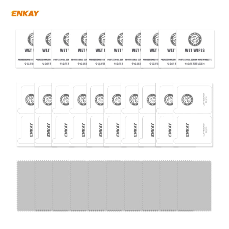 For Redmi Note 10 / Note 10S 10 PCS ENKAY Hat-Prince Full Glue 0.26mm 9H 2.5D Tempered Glass Full Coverage Film