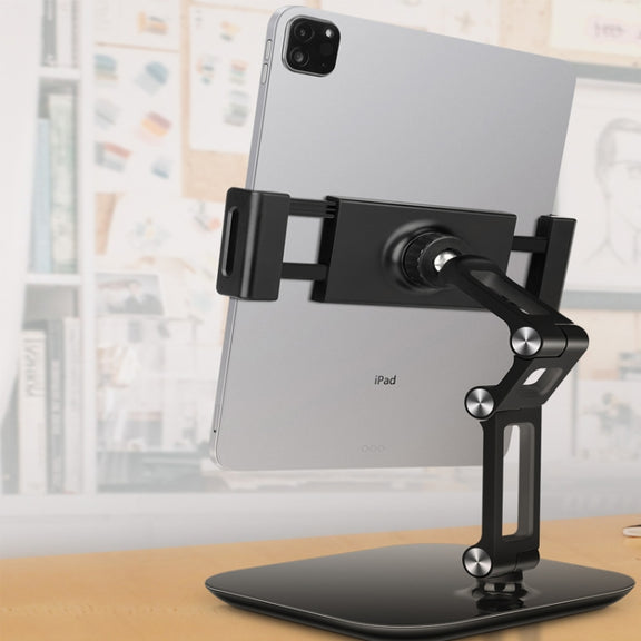 NS-06B Aluminum Alloy Foldable Adjustable Tablet Desk Stand for iPad, Huawei, Apple